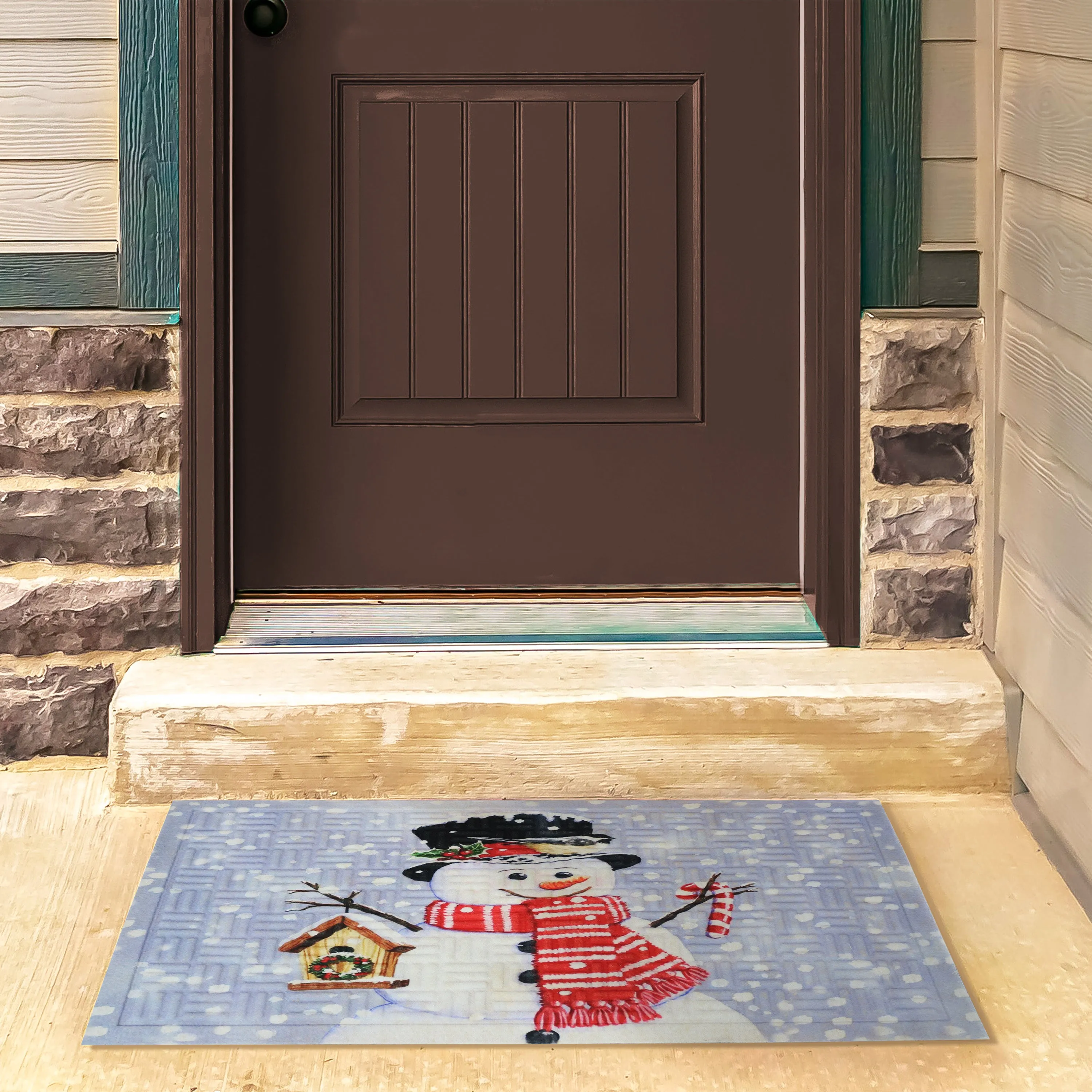 Sunnydaze 17.5" x 29" Indoor Holiday Entrance Mat