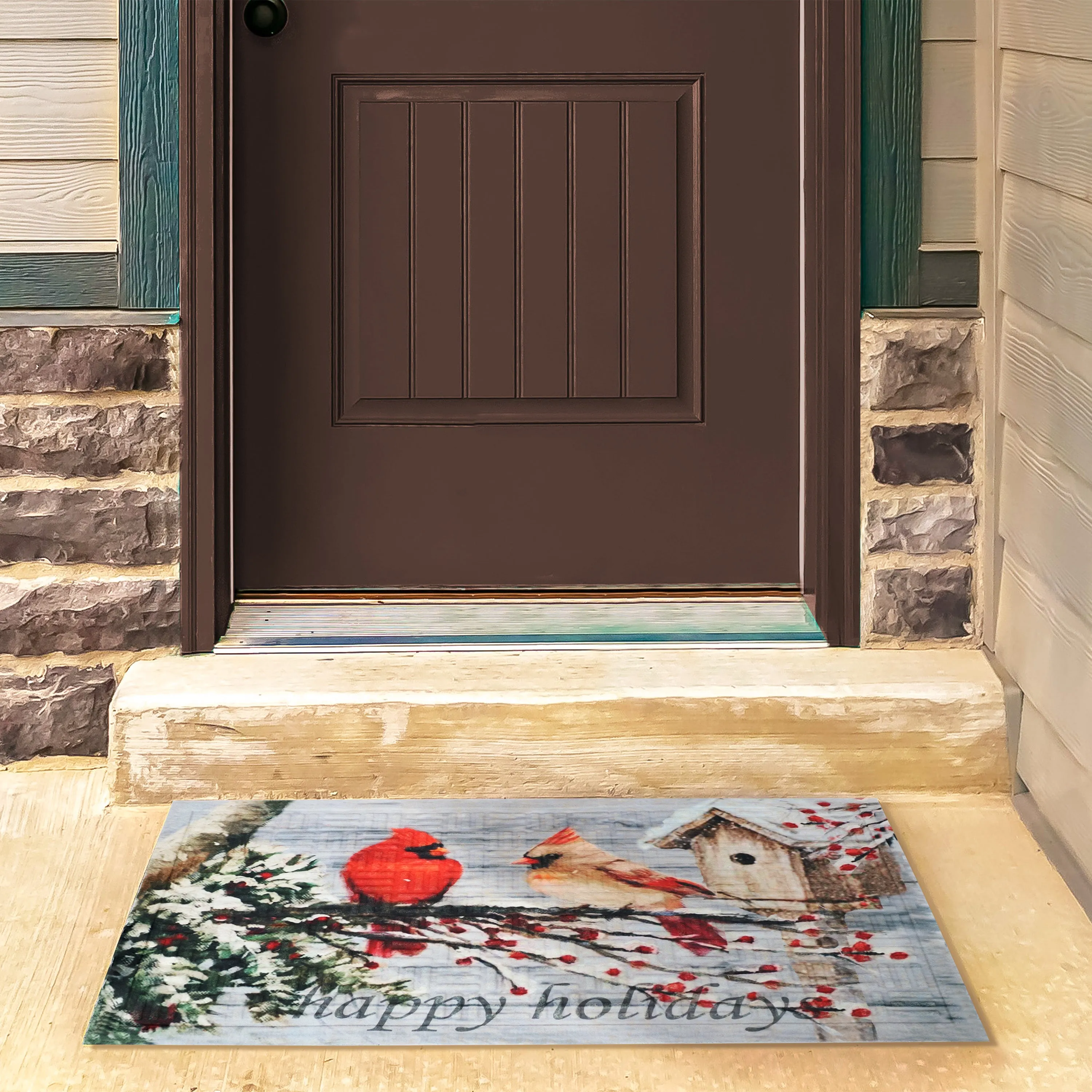 Sunnydaze 17.5" x 29" Indoor Holiday Entrance Mat