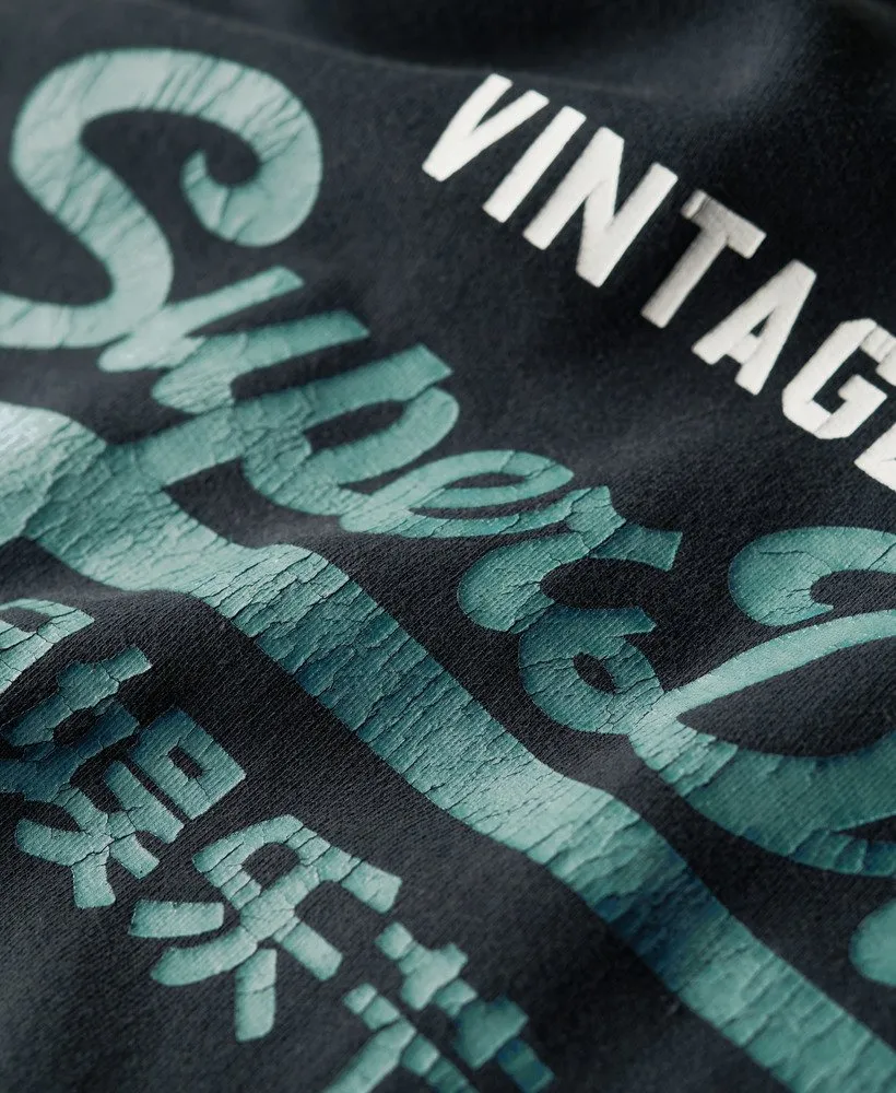 Superdry Duo Vintage Logo Hoodie - Jet Black