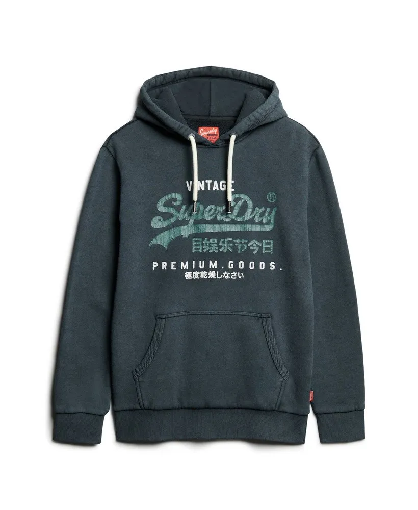 Superdry Duo Vintage Logo Hoodie - Jet Black