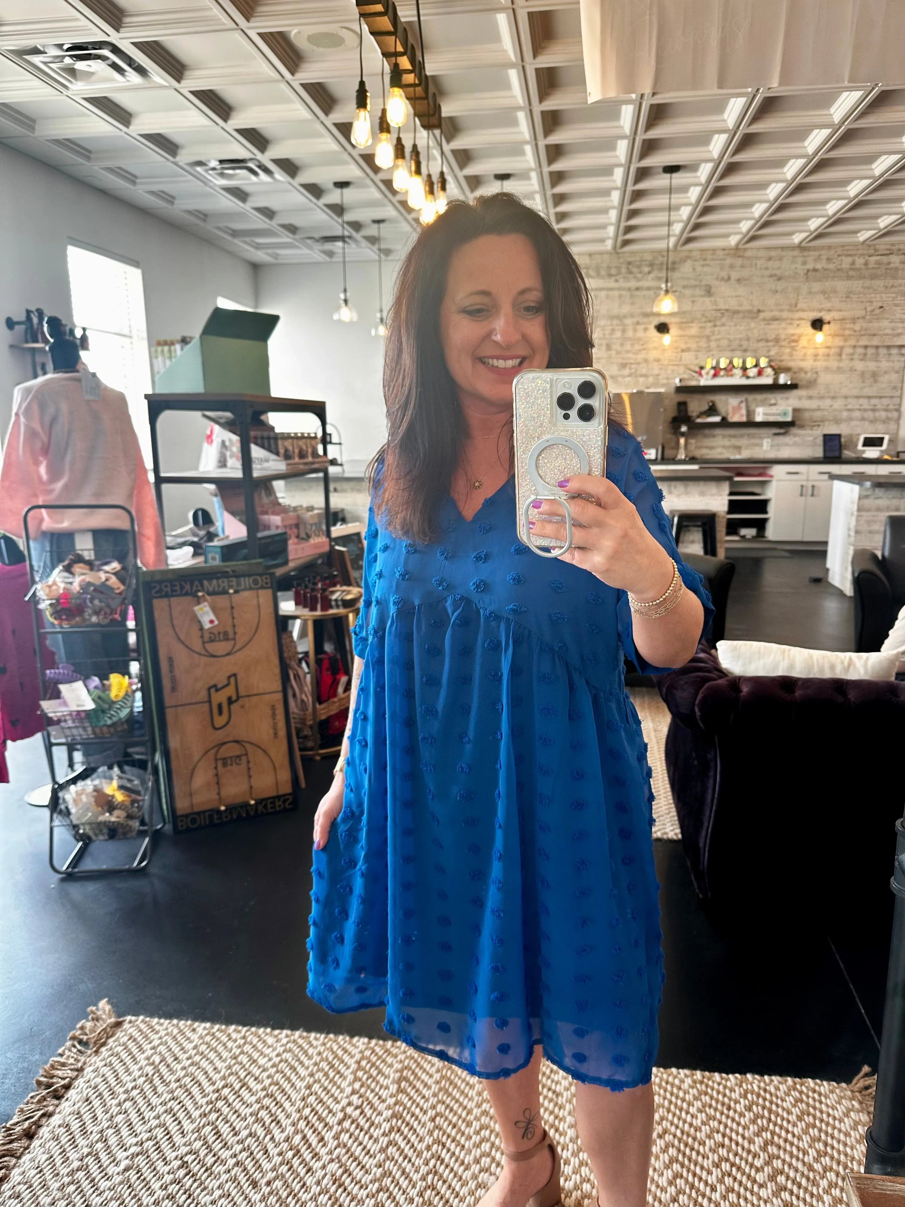 SWISS DOT BABYDOLL DRESS