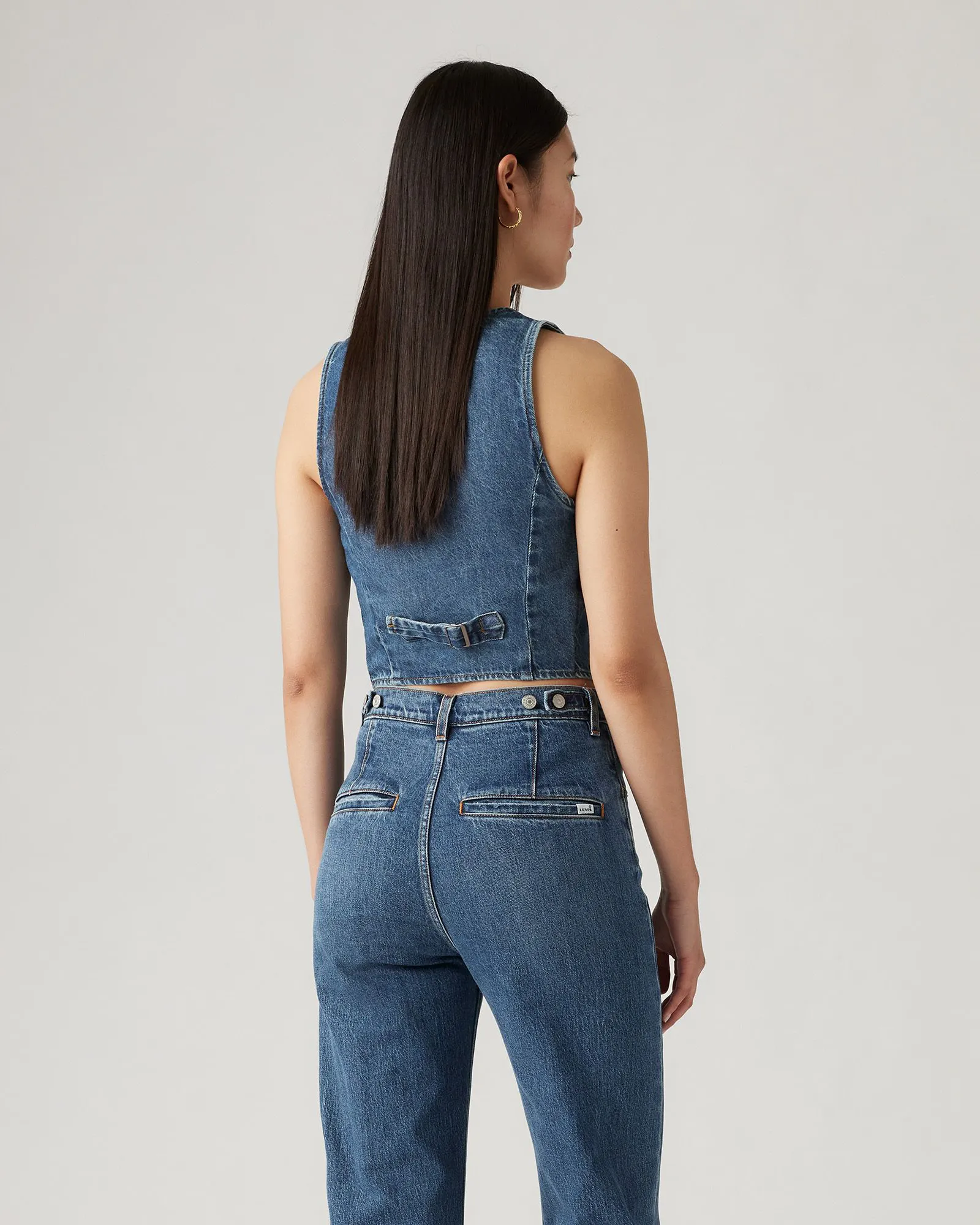 Tailored Denim Top in Big Yikes