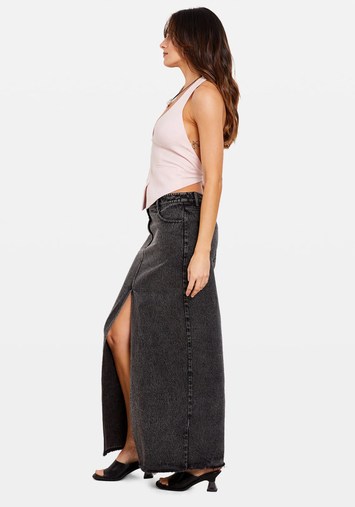 TAILORED VEST TOP BUBBLEGUM