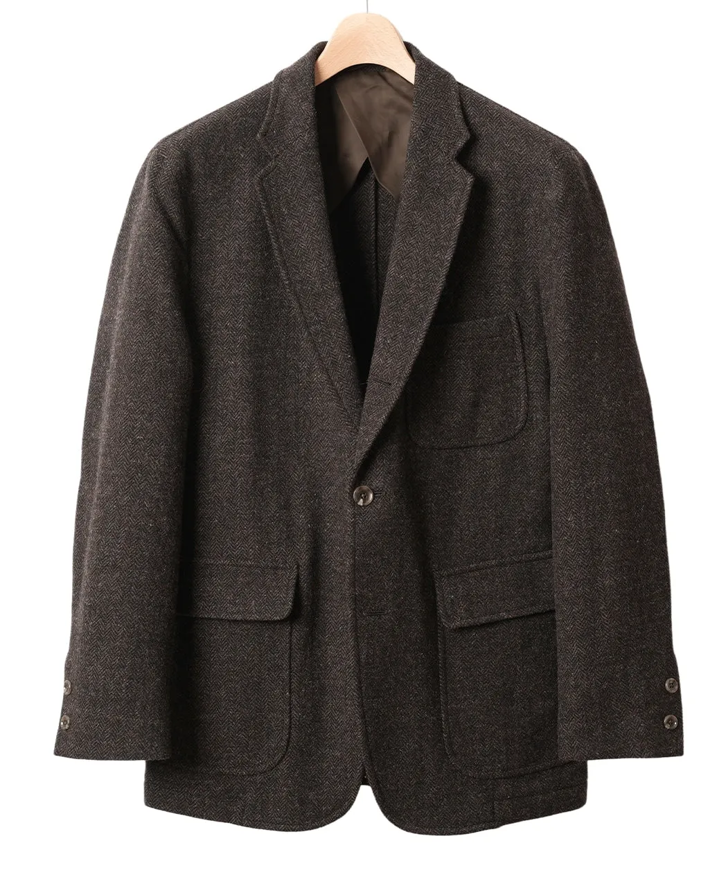 Unstructured Ivy Blazer Brown Tweed