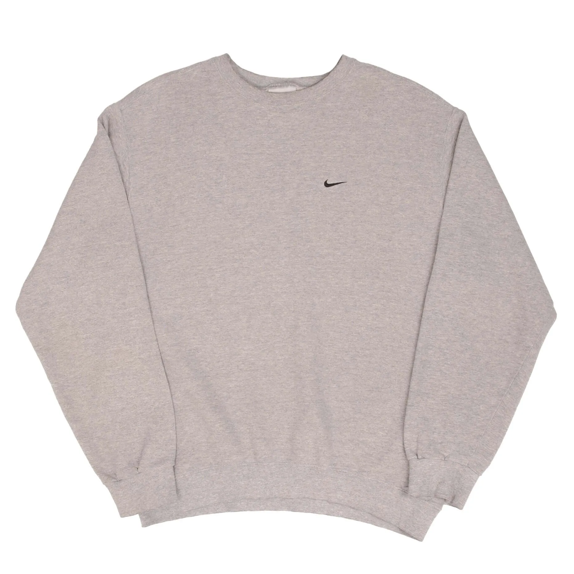 VINTAGE NIKE CLASSIC SWOOSH GRAY SWEATSHIRT 2000S SIZE MEDIUM