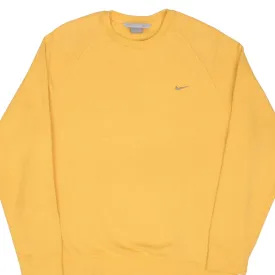 VINTAGE NIKE CLASSIC SWOOSH YELLOW SWEATSHIRT 2000S SIZE LARGE