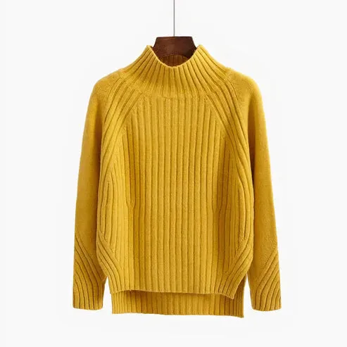 Women's Elegant Turtleneck Pullover Sweater | Ideal for Autumn/Winter