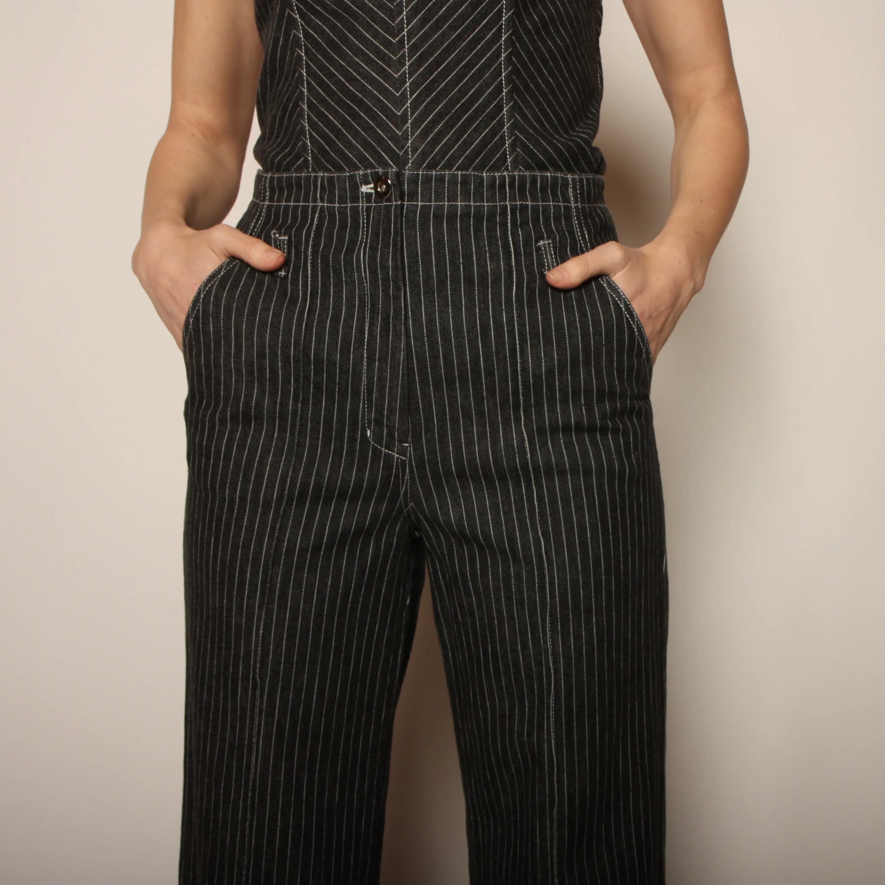Y2K Randolph Duke Pinstripe Denim 4-Piece Ensemble