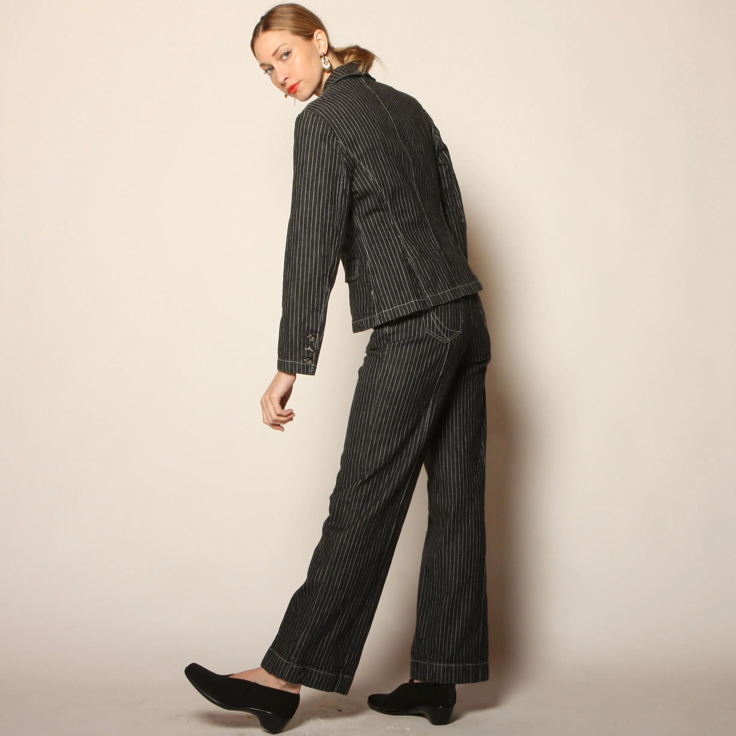 Y2K Randolph Duke Pinstripe Denim 4-Piece Ensemble