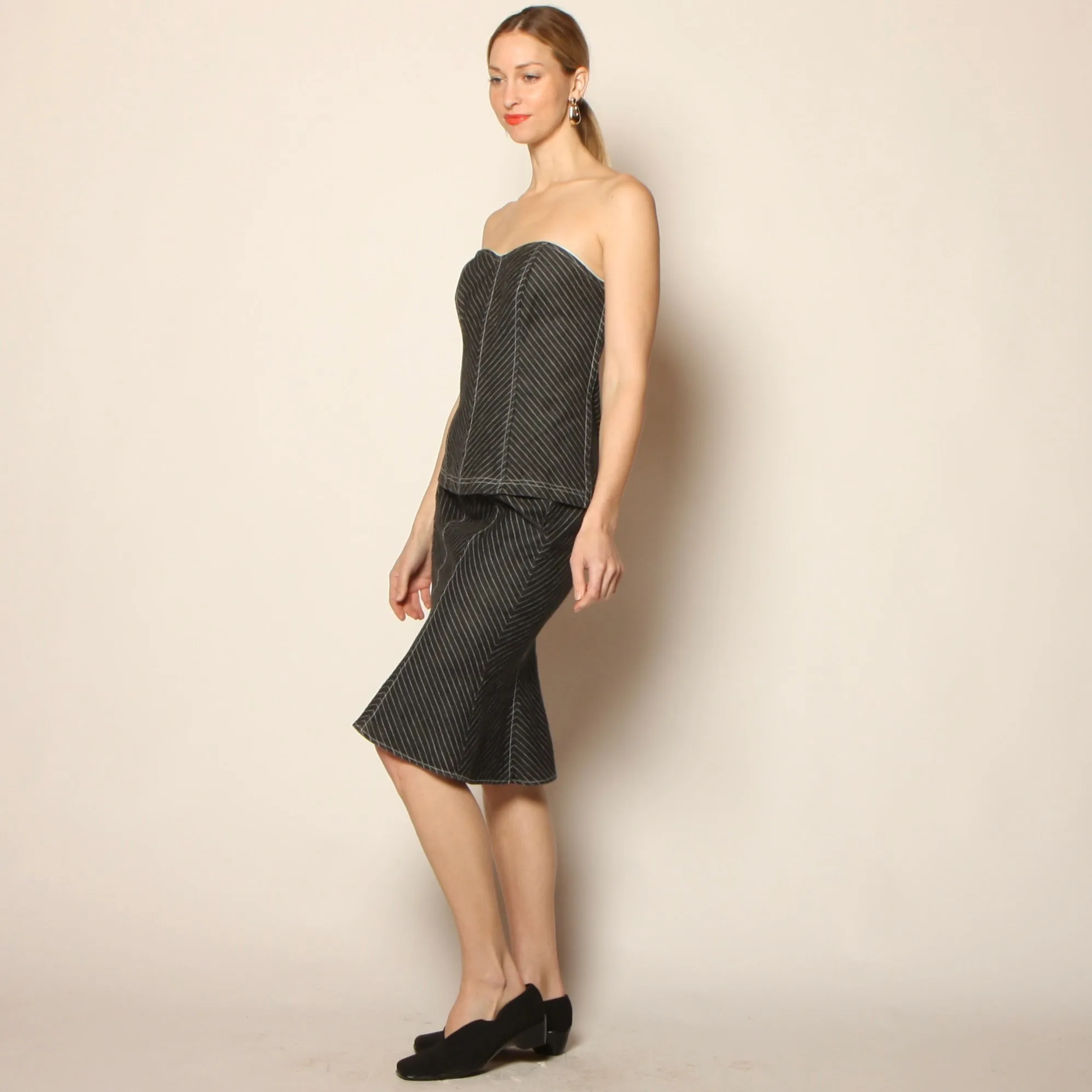 Y2K Randolph Duke Pinstripe Denim 4-Piece Ensemble