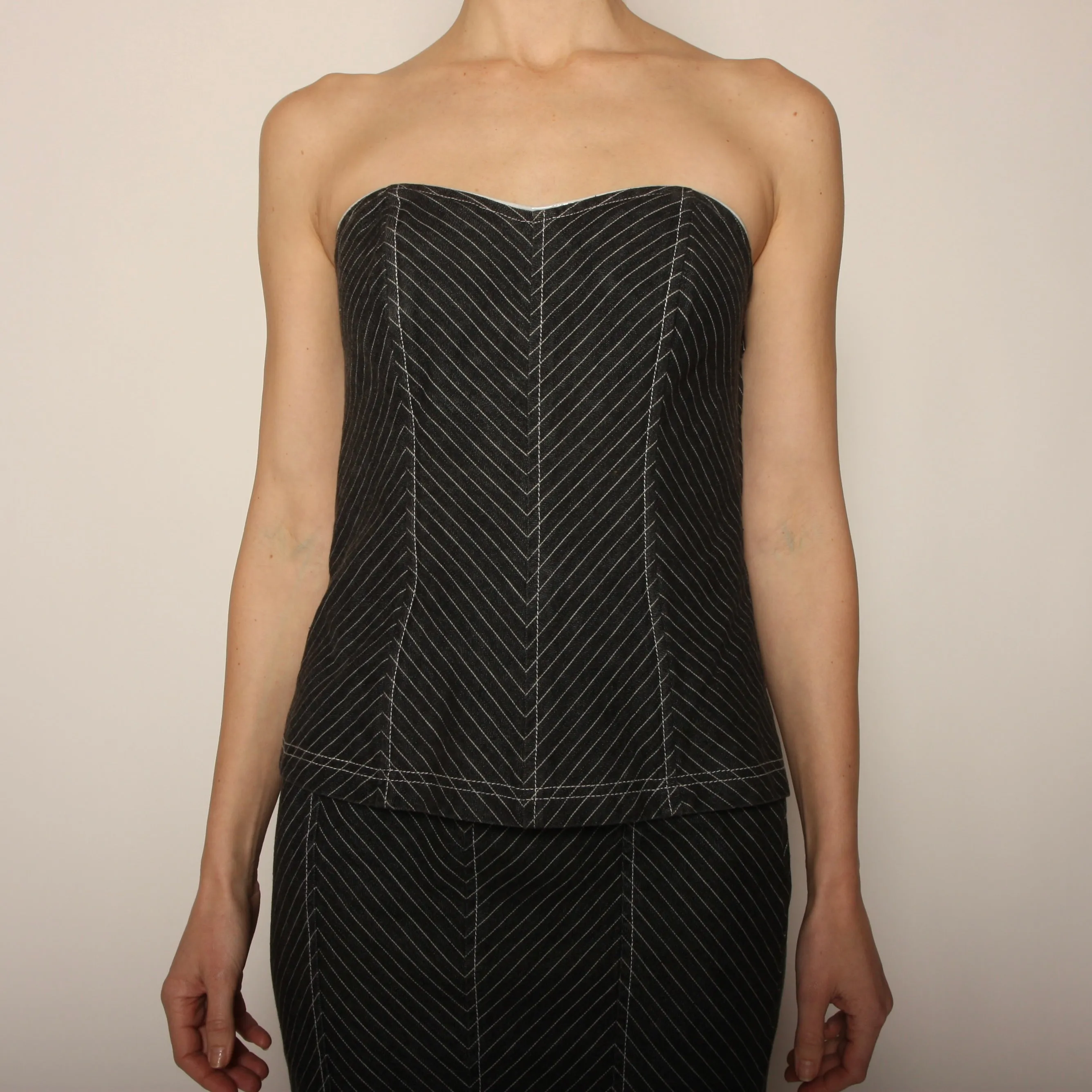 Y2K Randolph Duke Pinstripe Denim 4-Piece Ensemble