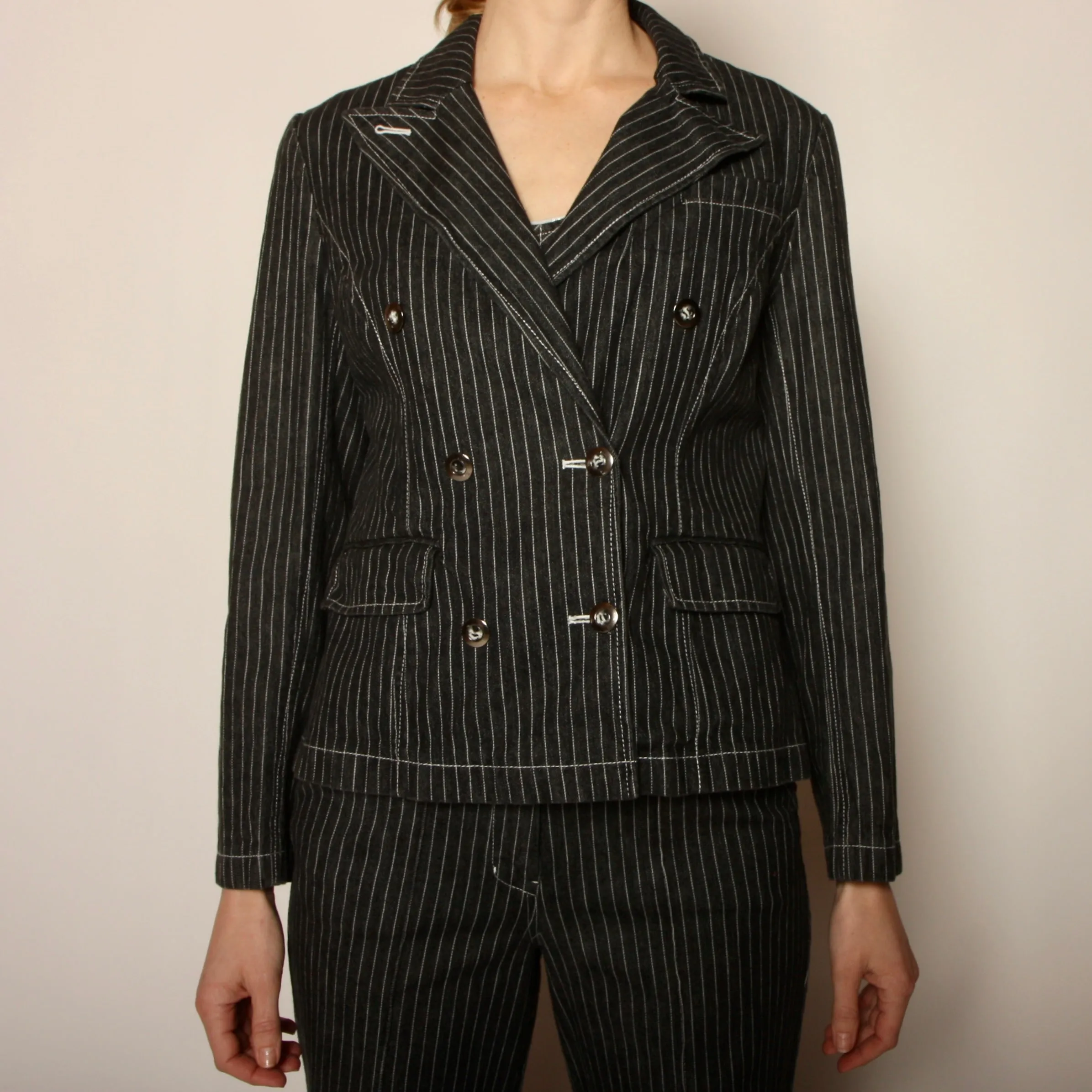 Y2K Randolph Duke Pinstripe Denim 4-Piece Ensemble