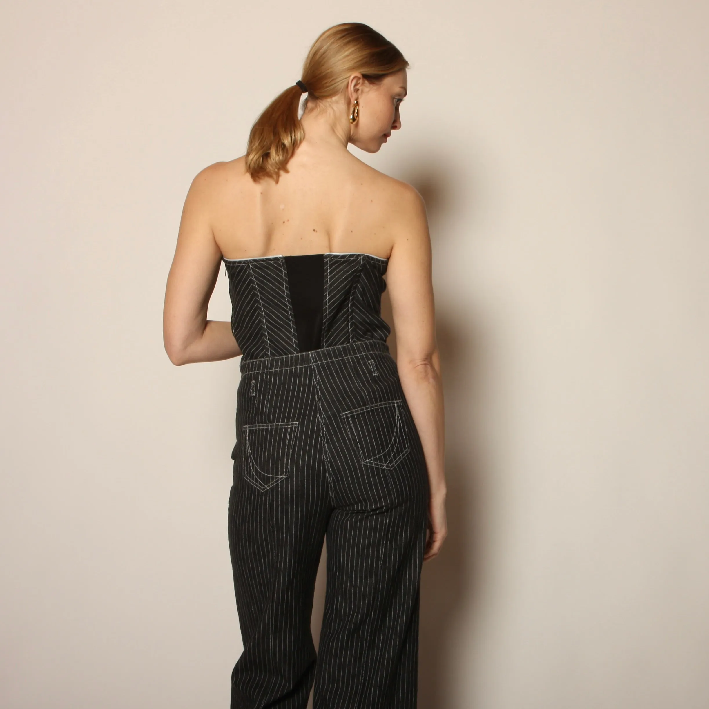 Y2K Randolph Duke Pinstripe Denim 4-Piece Ensemble